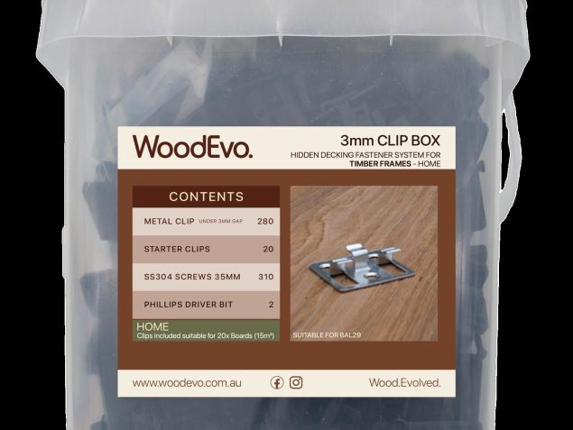 3mm Clip Boxes Timber